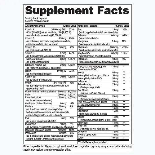 PureFormulas PureMulti for Women - Comprehensive Multivitamin for Women with Essential Nutrients and Herbal Support Womens Daily Multivitamins PureFormulas