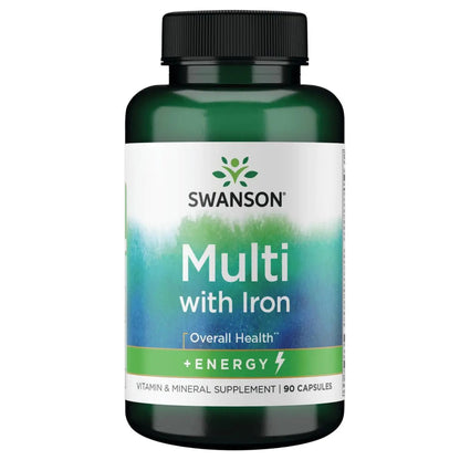 Swanson Active One Multivitamin with Iron 90 Capsules Swanson