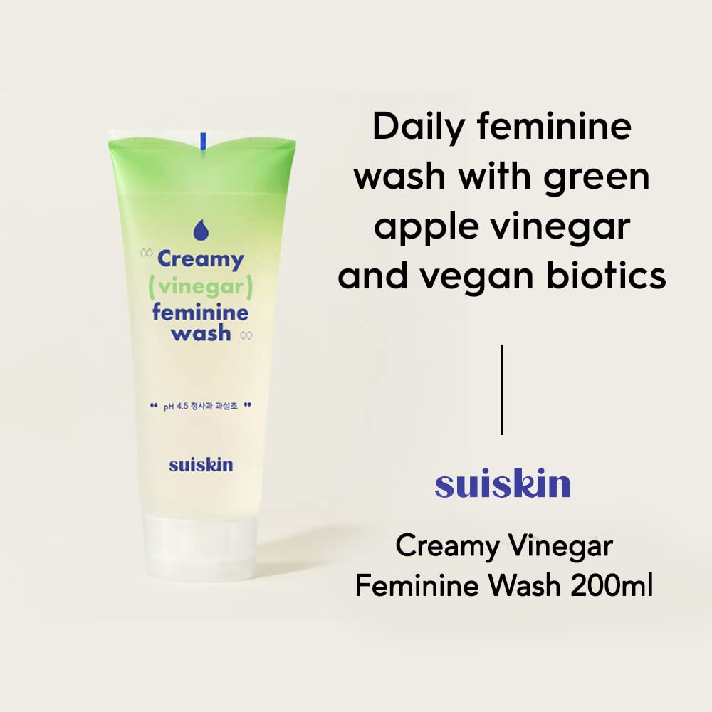 Suiskin Green Apple Vinegar Feminine Wash | Removes odor, pH balanced with Vegan Probiotics, Fragrance-free SuiskinBuy Supplements Australia