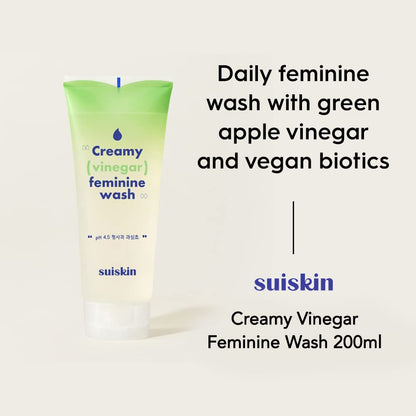 Suiskin Green Apple Vinegar Feminine Wash | Removes odor, pH balanced with Vegan Probiotics, Fragrance-free SuiskinBuy Supplements Australia