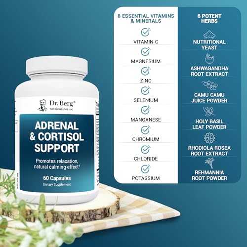 Dr. Berg Adrenal & Cortisol Capsules - Adrenal Supplement & Cortisol Manager - Mood Dr. Berg NutritionalsBuy Supplements Australia