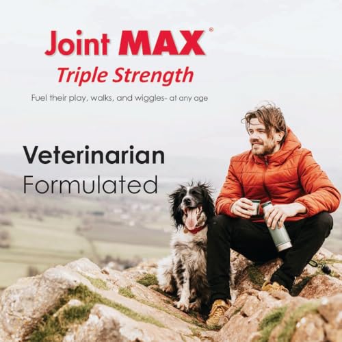 Joint Max TS Joint Supplement Vet Formulated Pain & Inflammation Relief Treats Hip Dysplasia & Arthritis, Glucosamine, Chondroitin, Turmeric, MSM, HA, Creatine, Omega 3 EPA + DHA.120 Soft Chews Joint MaxBuy Supplements Australia