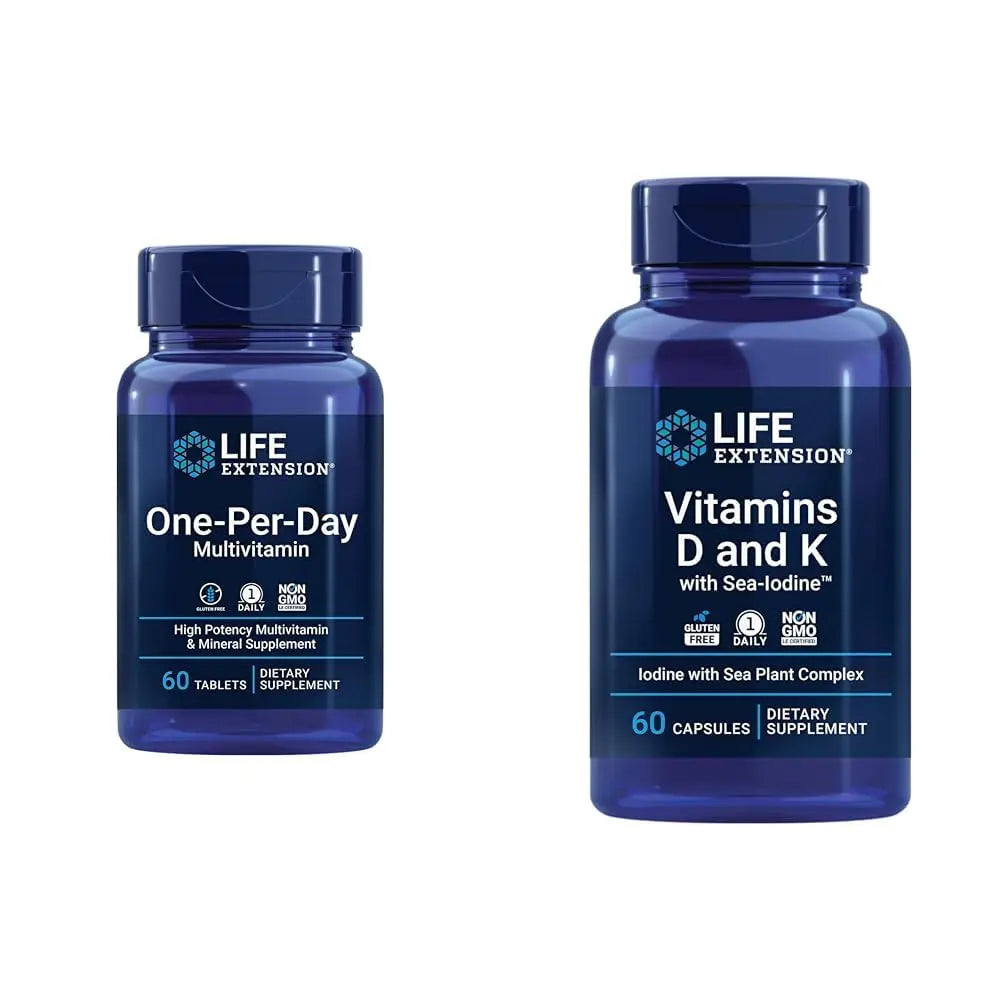 Life Extension One-Per-Day Multivitamin – Packed with Over 25 Vitamins, Minerals & Plant Extracts & Vitamins D and K with Sea-Iodine, Vitamin D3, Vitamin K1 and K2, Iodine Life ExtensionBuy Supplements Australia