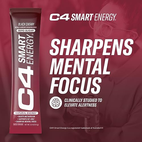 C4 Smart Energy Powder Stick Packs - Sugar Free Performance Fuel & Nootropic Brain CellucorBuy Supplements Australia