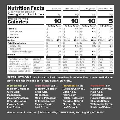 LMNT Zero-Sugar Electrolytes - Variety Salt - Hydration Powder Packets | No Dodgy Ingred Drink LMNTBuy Supplements Australia