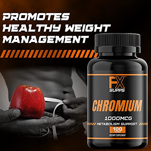 FX Supps Chromium Polynicotinate 1000 mcg (100 Capsules) Weight Management Supplements FXSUPPSBuy Supplements Australia