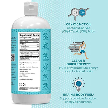 AS-IS Simply Premium MCT Oil C8 & C10 | Unflavored | 100% from Non-GMO Coconuts AS-ISBuy Supplements Australia