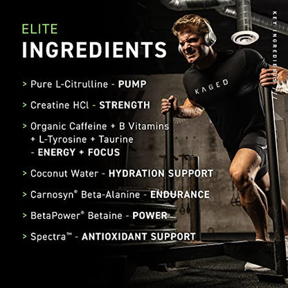 Kaged Original Pre-Workout Powder | Fruit Punch | Pre Formulated with Creatine, Beta Alanine, Pure Caffeine | 20 Servings
