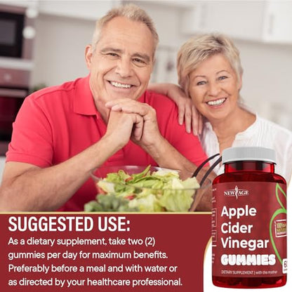 NEW AGE Apple Cider Vinegar Gummies 2-Pack - 120 Count - Immunity & Detox NEW AGEBuy Supplements Australia