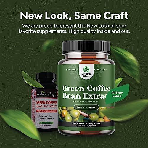 Pure Green Coffee Bean Extract Supplement – Best for Weight Loss Appetite Suppressant Natures CraftBuy Supplements Australia