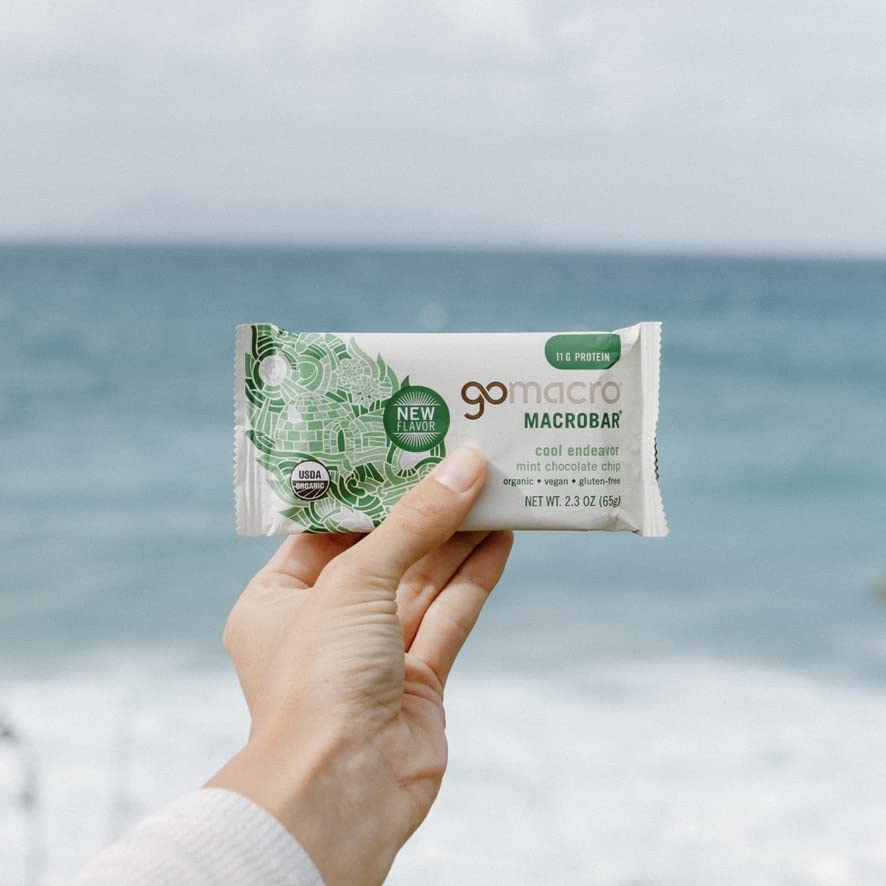 GoMacro MacroBar Organic Vegan Protein Bars - Mint Chocolate Chip, 2.3 Ounce Bars GoMacroBuy Supplements Australia