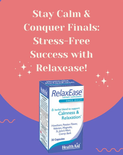 RelaxEase, Herbal Blend to Support Harmony and Tranquility, Once Daily, 30 ct, Helps Promote Health and Relaxation HealthAidBuy Supplements Australia