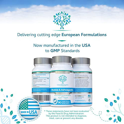 Rhodiola & Ashwagandha with L-Theanine - Award Winning Ashwagandha KSM-66 600mg swiss bioenergeticsBuy Supplements Australia