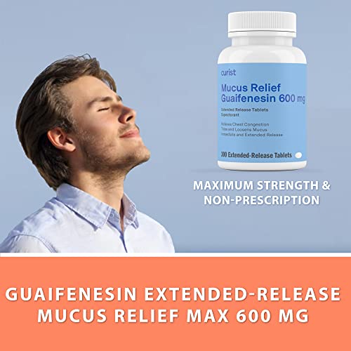 Curist Guaifenesin 600 mg Extended Release Tablets (300 Dye-Free Tablets) - Expectorant CuristBuy Supplements Australia
