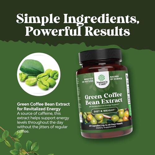 Green Coffee Bean Extract for Weight Loss Dietary Supplement Maximum Strength Vitamins Natures CraftBuy Supplements Australia