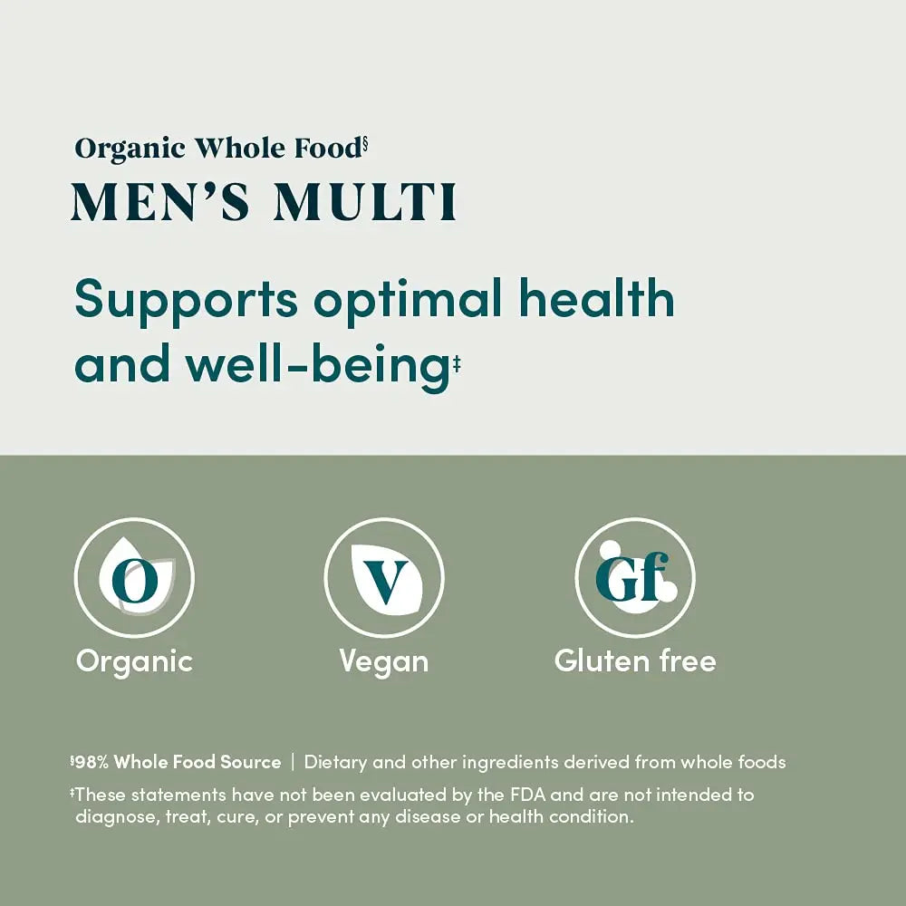 Amazon Elements Organic Whole Food Men's Multi, 60 tablets Amazon ElementsBuy Supplements Australia