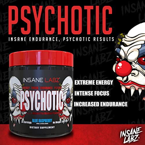 Insane Labz Psychotic, High Stimulant Pre Workout Powder, Extreme Lasting Energy Insane LabzBuy Supplements Australia