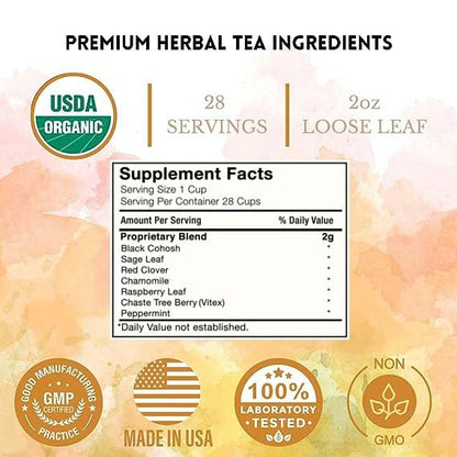 Menopause Tea for Cooling, Hormonal Balance, Relief from Hot Flashes, Night Sweats PCOS Herbal TeaBuy Supplements Australia