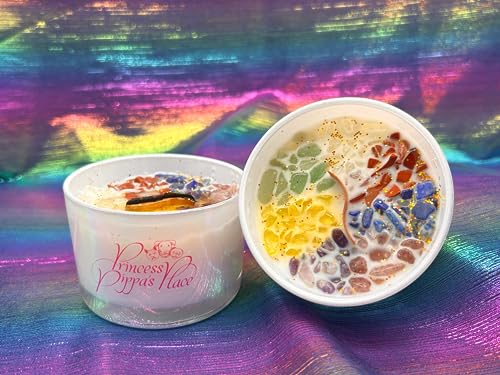 Princess Pippa's Place Healing Candles with Crystals Inside- Natural Soy Wax 7 Stones Crystal Candle Jar Msupps.comBuy Supplements Australia