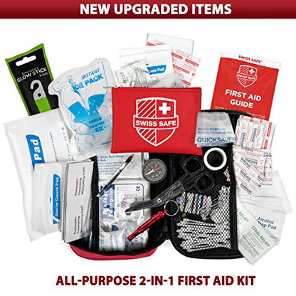 Swiss Safe 2-in-1 First Aid Kit (120 Piece) + Bonus 32-Piece Mini Kit Swiss SafeBuy Supplements Australia