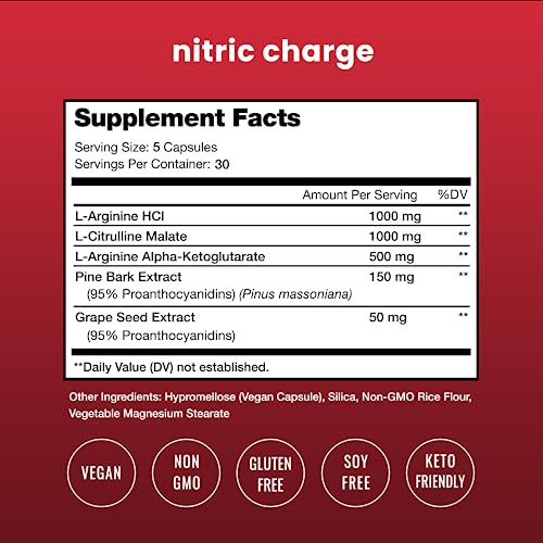 Nitric Oxide Supplement | L-Arginine, L Citrulline Malate, AAKG, Pine Bark, Grape Seed NutraChampsBuy Supplements Australia