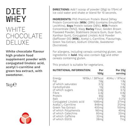 PhD Nutrition Diet Whey Low Calorie Protein Powder, Low Carb, High Protein Lean Matrix PhDBuy Supplements Australia