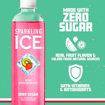 Sparkling Ice, Kiwi Strawberry Sparkling Water, Zero Sugar Flavored Water, with Antioxidant Sparkling ICEBuy Supplements Australia