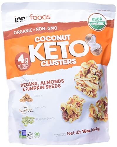 Inno Foods Organic Coconut Keto Cluster (Net Wt 16 Ounce), (Pack of 2) Inno FoodsBuy Supplements Australia