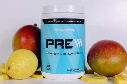 Swolverine PRE-Workout | Citrulline Malate, Carnosyn Beta Alanine, Carnitine, Ginseng, Pomegranate, Betaine, Coconut Water Endurance, Energy, Strength, Vegan, Gluten Free, Non-GMO (25 Servings)