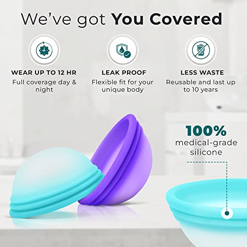 Ecoblossom Menstrual Original Disc - Set of 2 Reusable Period Discs Regular (Small & Large (Pack of 2)) EcoBlossomBuy Supplements Australia