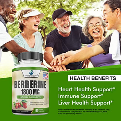 Berberine 1800mg Per Serving, Berberine Supplement, Berberine HCL, Berberine Pills American Standard SupplementsBuy Supplements Australia