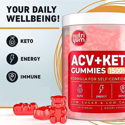 nutriyum ACV Keto Gummies 1500 mg - Low Carb Low Sugar Apple Cider Vinegar Gummies nutriyumBuy Supplements Australia