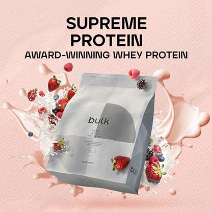 Bulk Pure Whey Protein Powder Shake, Berries and Cream, 1 kg, Packaging May Vary BulkBuy Supplements Australia