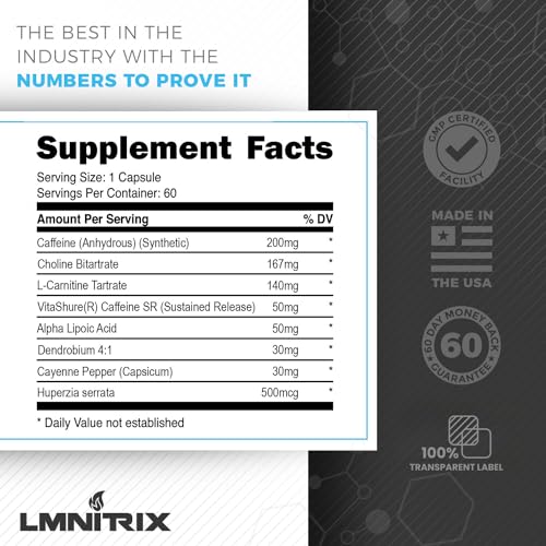 LMNITRIX Burnz ✮ Thermogenic Pills for Men & Women ✮ Energy Supplement ✮ 60 Capsules LMNITRIXBuy Supplements Australia