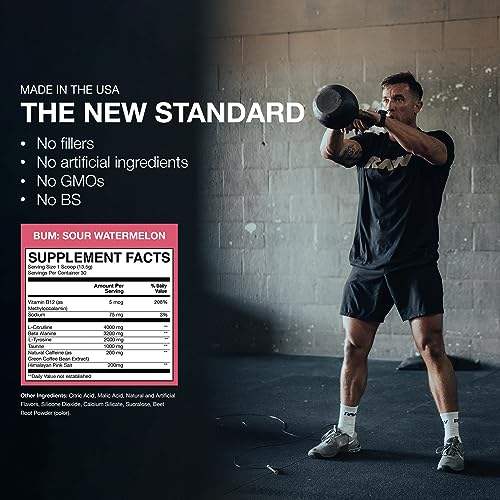 RAW Essential Pre-Workout Powder (Sour Watermelon) - Chris Bumstead Sports Nutrition RAWBuy Supplements Australia