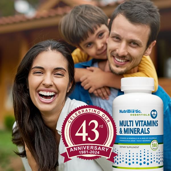 NutriBiotic – Multi Vitamins & Minerals, 180 Ct Capsules (Formerly Hypoallergenic Multiple) | 72 Pure Trace Elements in a Base of Chlorella | Pharmaceutical-Grade & Highly Absorbable | Gluten Free NutriBioticBuy Supplements Australia
