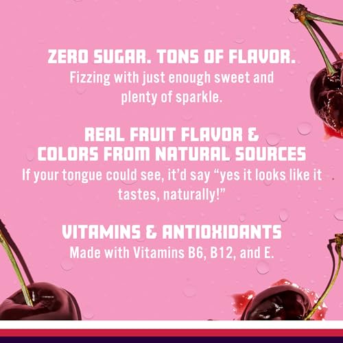 Sparkling Ice, Black Cherry Sparkling Water, Zero Sugar Flavored Water, with Vitamins Sparkling ICEBuy Supplements Australia