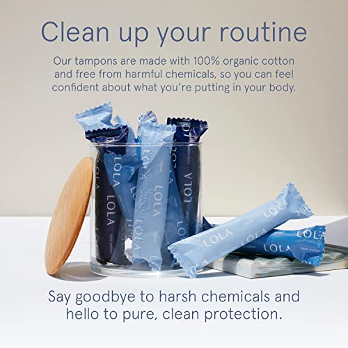 LOLA Organic Cotton Tampons, 60 Count - Super Plus Tampons, Period Feminine Hygiene Products LOLABuy Supplements Australia