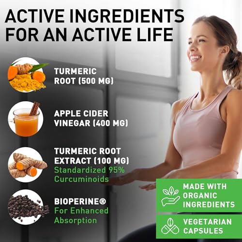 PIUS NATURE Turmeric Curcumin and Ginger with Apple Cider Vinegar, USDA Organic PIUS NATUREBuy Supplements Australia