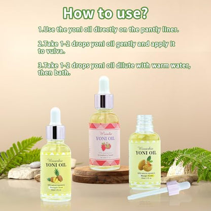 3 Packs Yoni Oil for Women, 100% Natural Feminine Oil Intimate Deodorant for Women, Eliminates Odor WovarkieBuy Supplements Australia