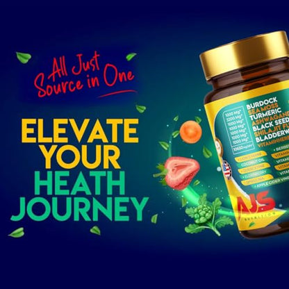 AJS Sea Moss Capsules 3200Mg, Shilajit 1000Mg with Black Seed Oil, Ashwagandha AJS NutritionBuy Supplements Australia