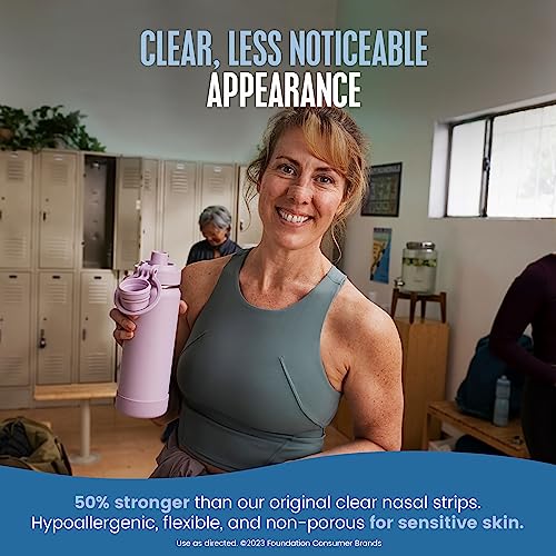 Breathe Right Nasal Strips | Extra Strength | Clear | For Sensitive Skin Breathe RightBuy Supplements Australia