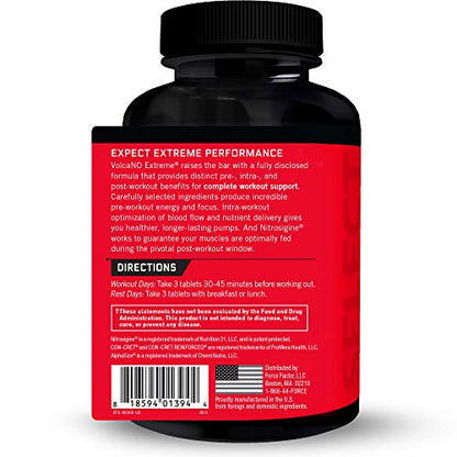 Force Factor Volcano Extreme Pre Workout Nitric Oxide Booster Supplement for Men Force FactorBuy Supplements Australia