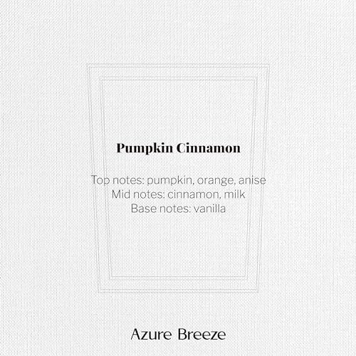 Pumpkin Scented Candles for Home - 12 oz, 70 Hours Burning - Natural Essential Oils & Soy Wax Azure BreezeBuy Supplements Australia