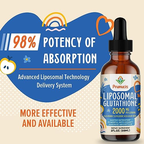 2000MG Liposomal Glutathione Liquid, 98% Absorption, Glutathione Liquid Supplement PrunucisBuy Supplements Australia