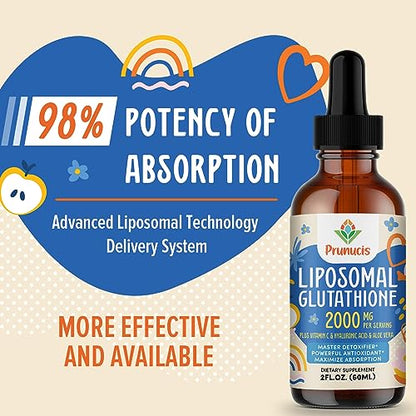 2000MG Liposomal Glutathione Liquid, 98% Absorption, Glutathione Liquid Supplement PrunucisBuy Supplements Australia
