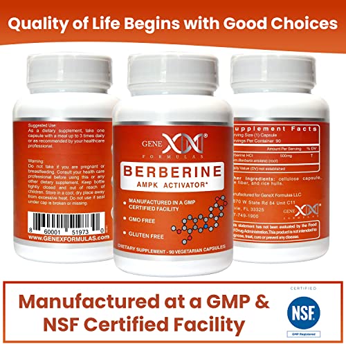 GENEX Berberine HCl 500mg (90 Capsules) | Powerful AMPK Activator, Supports Heart Genex FormulasBuy Supplements Australia