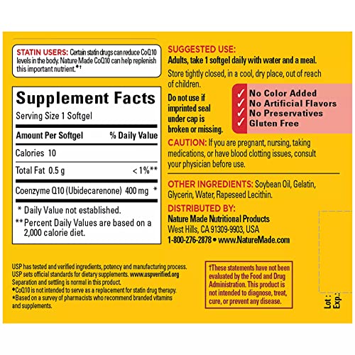Nature Made CoQ10 400mg, Dietary Supplement for Heart Health Support, 40 Softgels Nature MadeBuy Supplements Australia