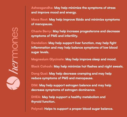 Hormone Balance for Women - PMS Relief - Helps w/Bloating, PCOS, Menopause, perimenopause. HermonesBuy Supplements Australia