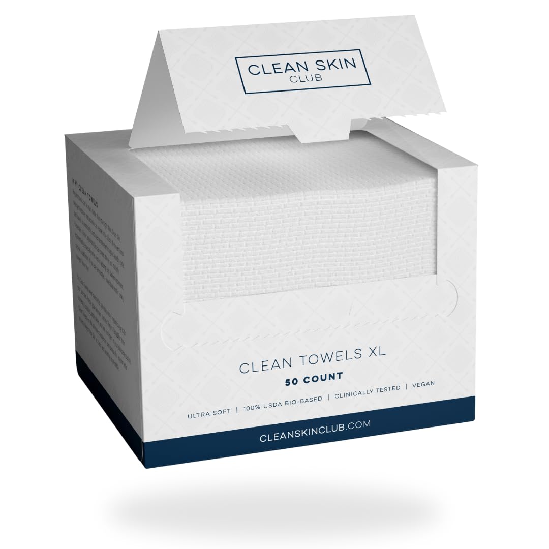 Clean Skin Club Clean Towels XL, 100% USDA Biobased Dermatologist Appr CLEAN SKIN CLUBBuy Supplements Australia